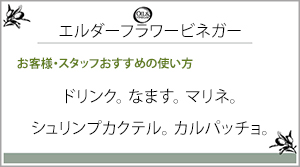 エルダーフラワーアップルライムビネガー一言