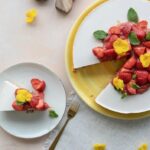 イチゴのコンポート入りチーズケーキ