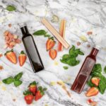 バジルオイルとストロベリールバーブビネガー